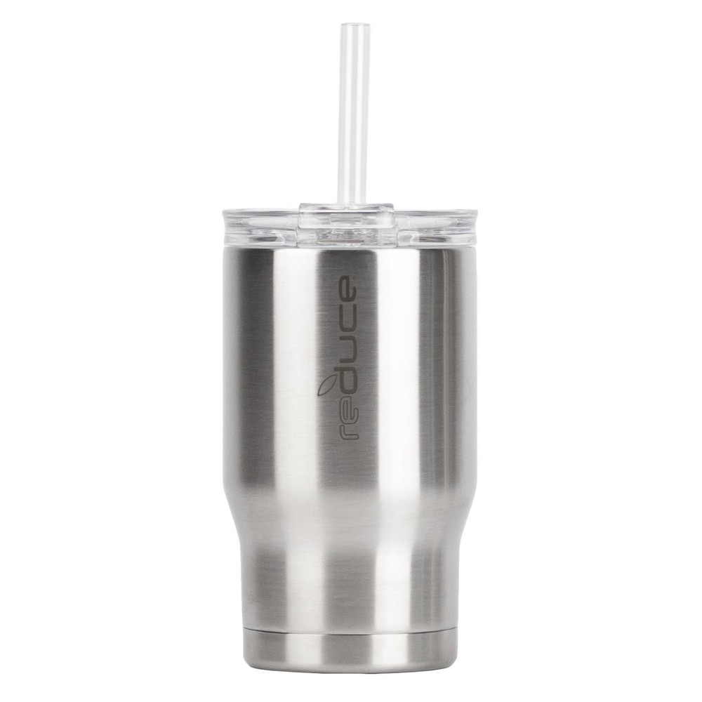 Reduce 14oz Stainless Steel Coldee Kids' Straw Tumbler Silver
