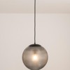 Rennnsan Bravaen 11" W 1 - Light Globe Glass Modern Dimmable Flush Mount in Black - 2 of 4