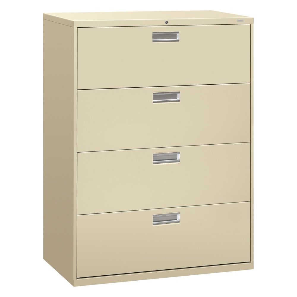 UPC 089192063703 product image for Hon 600 Series Four-Drawer Lateral File, 42w x 19-1/4d, Putty (Pink) | upcitemdb.com
