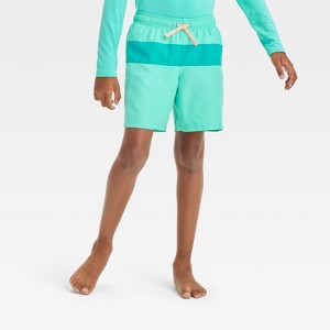 Boys' Colorblock Swim Shorts - Cat & Jack™ - 1 of 3