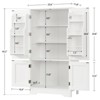 USIKEY Pantry Cabinet, Kitchen Pantry Storage Cabinet with Doors and Adjustable Shelves, Food Pantry for Kitchen, Dining Room, Living Room, White - 4 of 4