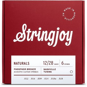 Stringjoy Naturals Phosphor Bronze Acoustic Guitar Strings 12 - 28 - 1 of 1