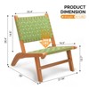 Karl Home | Solid Wood Patio Accent Chair with Hand-Woven Back & Seat - 2 of 4