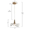 LNC Vitzthum 1-Lights 11" Modern Luxury  Geometric Wave Glass Pendant Lights,Gold - 3 of 4