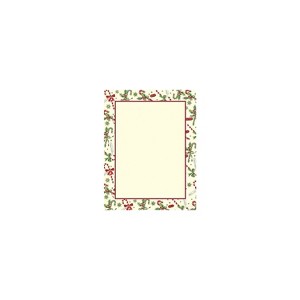 Great Papers Holiday Stationery Candy Cane & Holly 80/Count 2011350 - 1 of 2