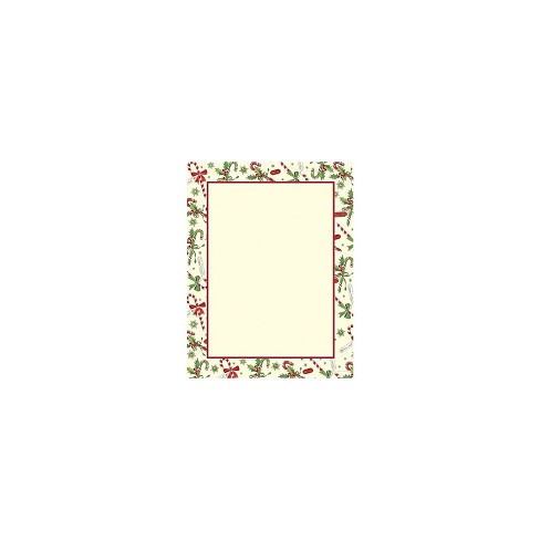 Great Papers Holiday Stationery Candy Cane & Holly 80/count 2011350 : Target