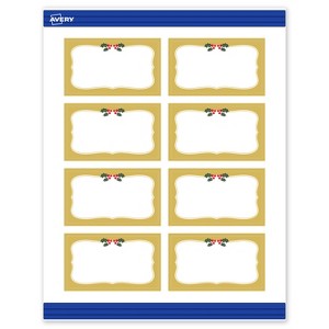 Avery Business Cards, 2" x 3.5", Gold-Metallic Berries, Matte, 80ct - 1 of 4