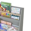 TopComfy Decorative Bookshelf 3 Tier Kids Book Shelf and Toy Storage Multifunctional Kids Book Rack for Playroom, Gray, 33.66"*14.37"*3.15" - 3 of 4