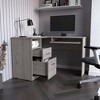 PAGED L Shaped Computer Desk with Left Return, Versatile Office Desk with Keyboard Tray, Two Drawers, One Open Shelf for Study, Living Room - 2 of 4