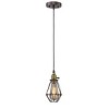 Chloe Lighting Charles Industrial-Style 1 Light Rubbed Bronze Ceiling Mini Pendant 8"Shade - 2 of 3