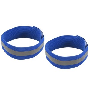 Unique Bargains Reflective Bands for Arm Wrist Ankle Leg Strip Wide Green 2 Pack - 1 of 4