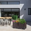 iMountek "Self-Watering Raised Garden Bed Planter Box for Flowers, Vegetables, & Herbs – Elevated"Brown - 3 of 4