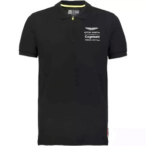 Aston Martin Cognizant F1 Lifestyle Polo Shirt (Black, S) - 1 of 4