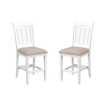 Set of 2 Bayberry Wood Counter Height Barstools White - Hillsdale Furniture