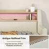 Twin Size Daybed Storage Upholstered Daybed Sleeper Bed with Trundle/2 Storage Drawers, Charging Station & LED Lights - ModernLuxe - 4 of 4