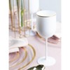 Posh Setting 12 oz White with gold rim Plastic Disposable Stemmed Wine Cup - 5 Pack - 3 of 3