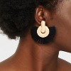SUGARFIX by BaubleBar Threaded Statement Earrings - Black: Zinc Post Jewelry, 1.9" Length - 2 of 3