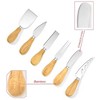 MOVSSOU 6 Pieces Cheese Knife Cutlery Gift Set, Cheese Knives Set Cheese Spreader Slicer Cheese Cutter Cheese Fork Cheese Spreading Knife - 3 of 4