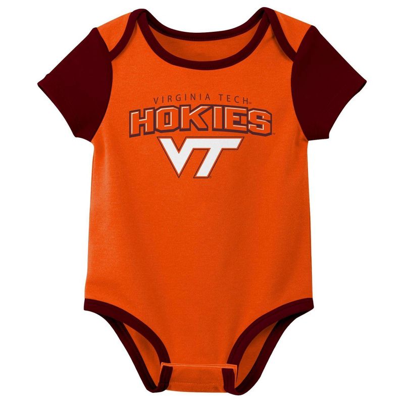 NCAA Virginia Tech Hokies Infant 3pk Bodysuit, 3 of 5