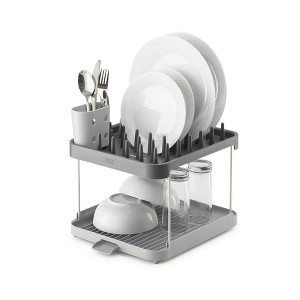 LunaLulinlk 2-tier Dish Rack with Cutlery Drainer - 1 of 4
