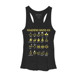 Women's Design By Humans Car Warning Signs 101 By ZeusSE Racerback Tank Top - 1 of 2