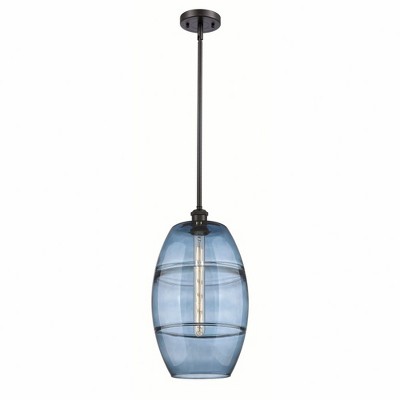 Vaz - 1 Light Stem Hung Mini Pendant In Industrial Style-18.5 Inches Tall and 10 Inches Wide