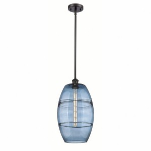 Vaz - 1 Light Stem Hung Mini Pendant In Industrial Style-18.5 Inches Tall and 10 Inches Wide - 1 of 1