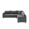 NicBex Couches for Living Room 92" Modular Sectional 5 Seat Sofa L Shaped Chenille Comfy Corner Couch Set with Wide Seat and Pillows, Gray - 3 of 4