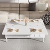 Bella Depot 43.3'' Lift-Top Modern Coffee Table with 2 Drawers, Multi-Functional Adjustable Coffee Table with Hidden Storage - 3 of 4
