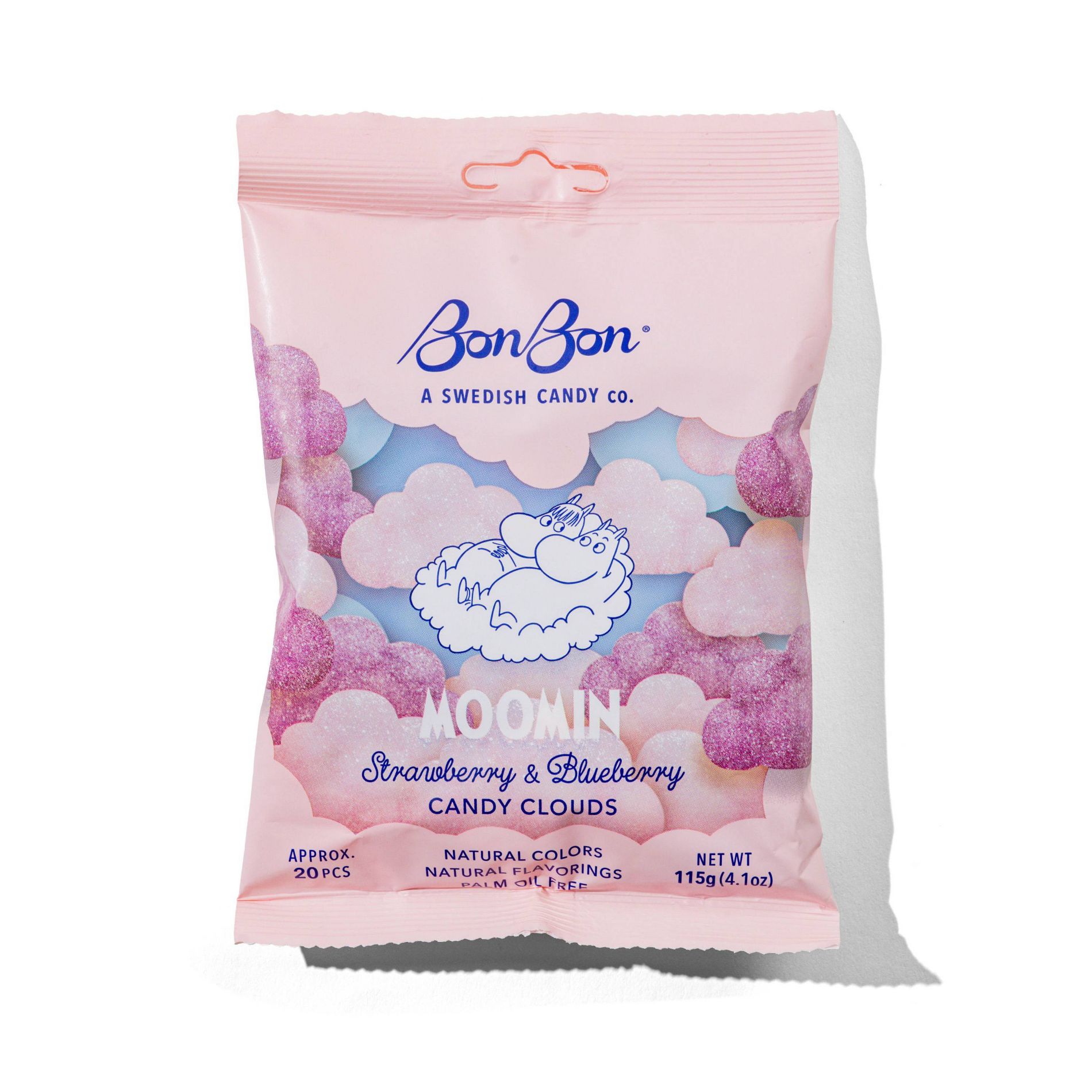 BonBon A Swedish Candy Moomin Strawberry & Blueberry Foam Clouds - 4.1 oz
