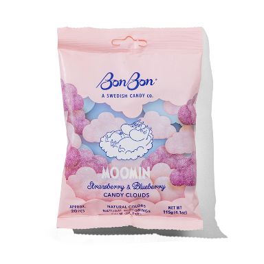 BonBon A Swedish Candy Moomin Strawberry & Blueberry Foam Clouds - 4.1 oz