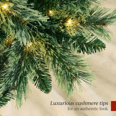 6ft Pre-Lit Cashmere Pine Christmas Tree with Multicolor LED Lights