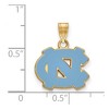 Black Bow Jewelry 14k Yellow Gold Plated Sterling Silver North Carolina Tar Heels NCAA Small Pendant - 2 of 3