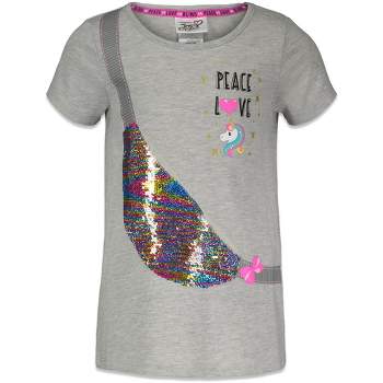 JoJo Siwa Little Girls Fashion Pullover Graphic T-Shirt Grey 6-6X