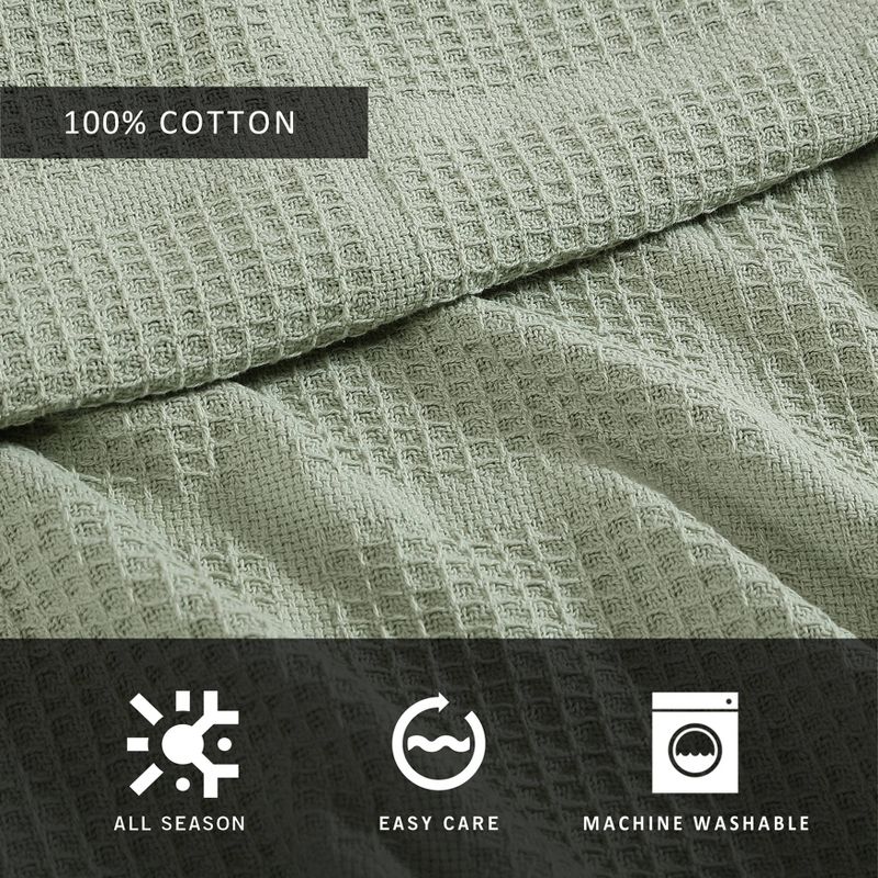 Kenneth Cole New York Cotton Blanket (Essentials-Sage Green)-Full/Queen, 3 of 11