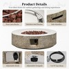 42/56 inch Outdoor  Magnesium Oxide Fire Pit Table Propane with Tank Cover and Wind Guard - 4 of 4