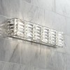 Possini Euro Design Vivienne Modern Wall Light Chrome Hardwire 24 1/2" Light Bar Fixture Clear Crystal for Bedroom Bathroom Vanity Reading Living Room - 2 of 4