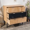 Nordlys 3-Drawer Wood and Metal Dresser Exotic Boho Bedroom - 3 of 4