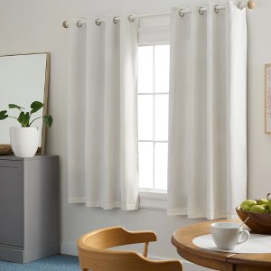 TOWN & COUNTRY BASICS Bertram Solid Linen Texture Indoor Curtains - 1 of 4