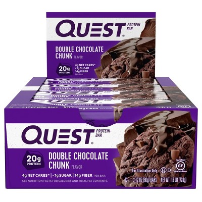 Quest Protein Bar - Double Chocolate Chunk - 12ct