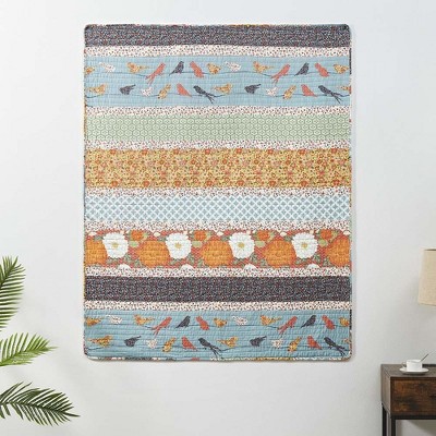 Boho Chic Reversible Cotton Patchwork Throw Blanket