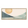 Kate & Laurel All Things Decor 18"x40" Sylvie Mid-Century Modern Abstract Geometric Coastal Framed Art by The Creative Bunch Studio Tan - 2 of 4