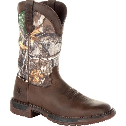 Camo cowgirl on sale boots square toe