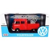 Volkswagen Type 2 (T1) Fire Truck with Aerial Ladder "Feuerwehr" Red 1/24 Diecast Model Car by Motormax - 3 of 3