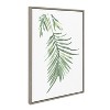 Kate and Laurel Sylvie Palm Leaf Framed Canvas by Viola Kreczmer, 23x33, Gray - 2 of 4