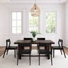 Plank+Beam 72" Classic Solid Wood Dining Table Set, Walnut Wirebrush, + 6 Chairs - 2 of 4