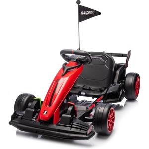 24V Kids Electric Go Kart, 7.5MPH Variable Drift Racing Car w/ 2×200W Motors, Adjustable Legroom, Power Display - 1 of 4
