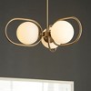 Quorum Lighting Belmont 3 - Light Chandelier in  Aged Brass - 3 of 3