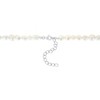 EVERLY JEWELRY | Sterling Silver 4-6.5mm Cultured Freshwater Pearl Necklace with Leaf Charm and Clasp, 19" - 3 of 4