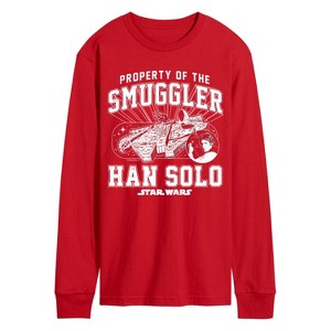 Men's - Star Wars - Property Of The Smuggler Han Solo Long Sleeve Graphic T-Shirt - 1 of 2